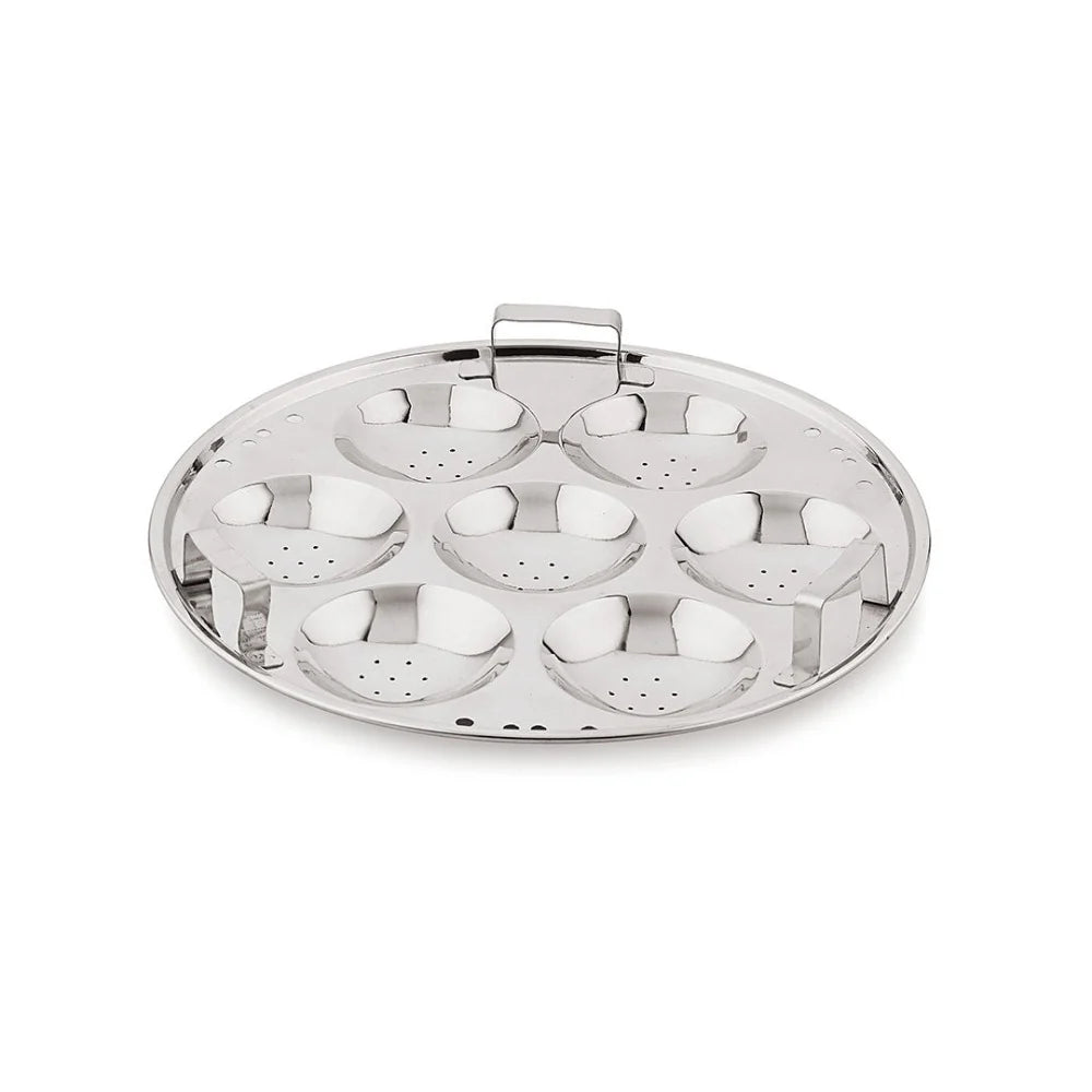 Bergner Argent Tri-Ply Multi Kadai with Lid and 6 Plates