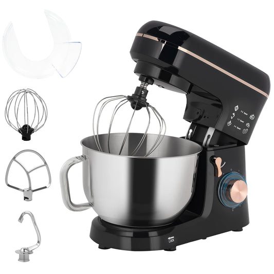 HOMCOM 5L Electric Stand Mixer with Dough Hook and Whisk