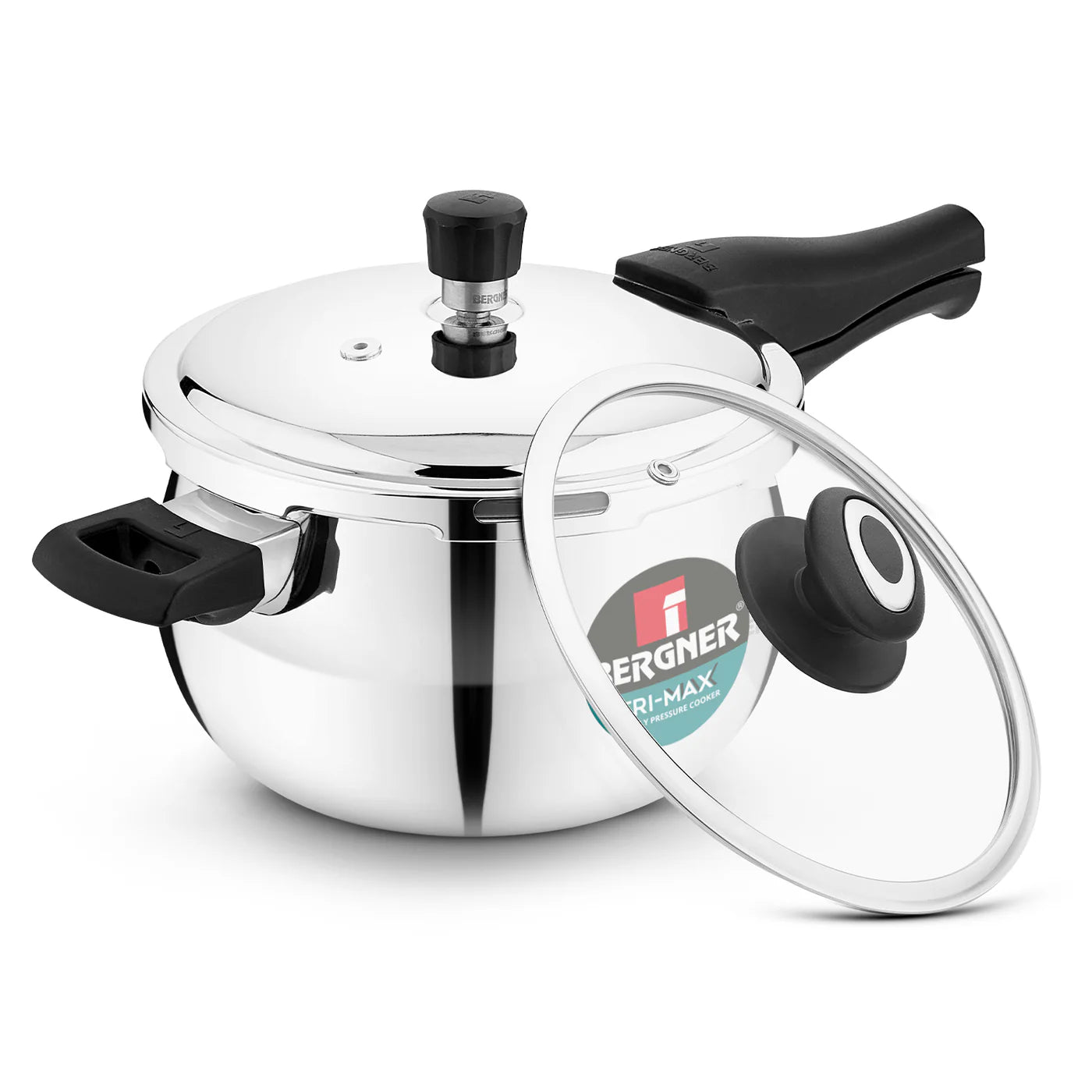 Bergner Trimax ORB Tri-Ply Stainless Steel Outer Lid Pressure Cooker
