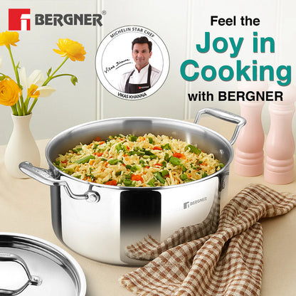 Bergner Argent Tri-Ply Stainless Steel Casserole