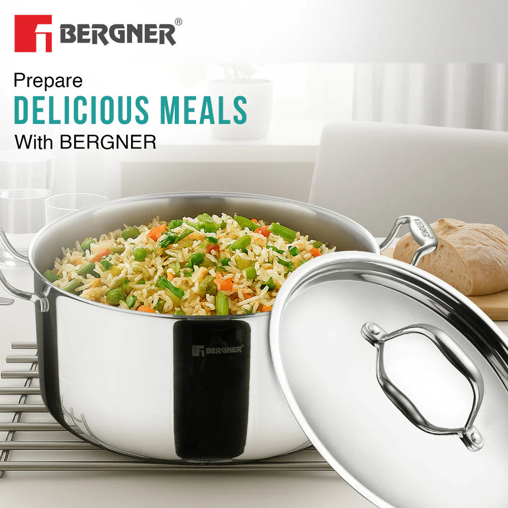 Bergner Argent Tri-Ply Stainless Steel Casserole