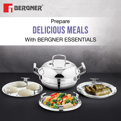 BERGNER BE Essentials Triply Stainless Steel 21cm Multi Kadai