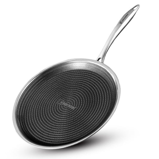 Bergner Hitech Tri-Ply Stainless Steel Non-Stick Dosa Tawa 30cm | PFAS-Free, Eterna Coating & Induction-Compatible Bottom