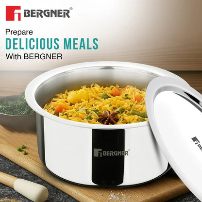 Bergner Argent Tri-Ply Stainless Steel Tope