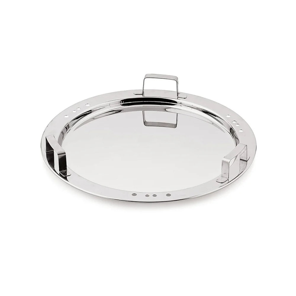 Bergner Argent Tri-Ply Multi Kadai with Lid and 6 Plates