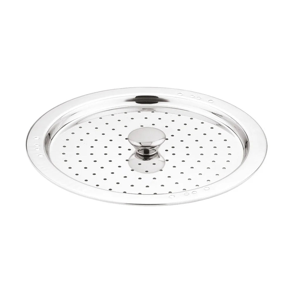 Bergner Argent Tri-Ply Multi Kadai with Lid and 6 Plates