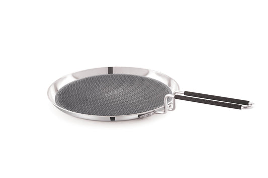 Bright 28 CM Tri-Ply Dosa Tawa with Honeycomb Non-Stick Coating | Even Heating, Induction Friendly & Perfectly Crisp Dosas