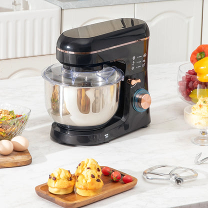 HOMCOM 5L Electric Stand Mixer with Dough Hook and Whisk