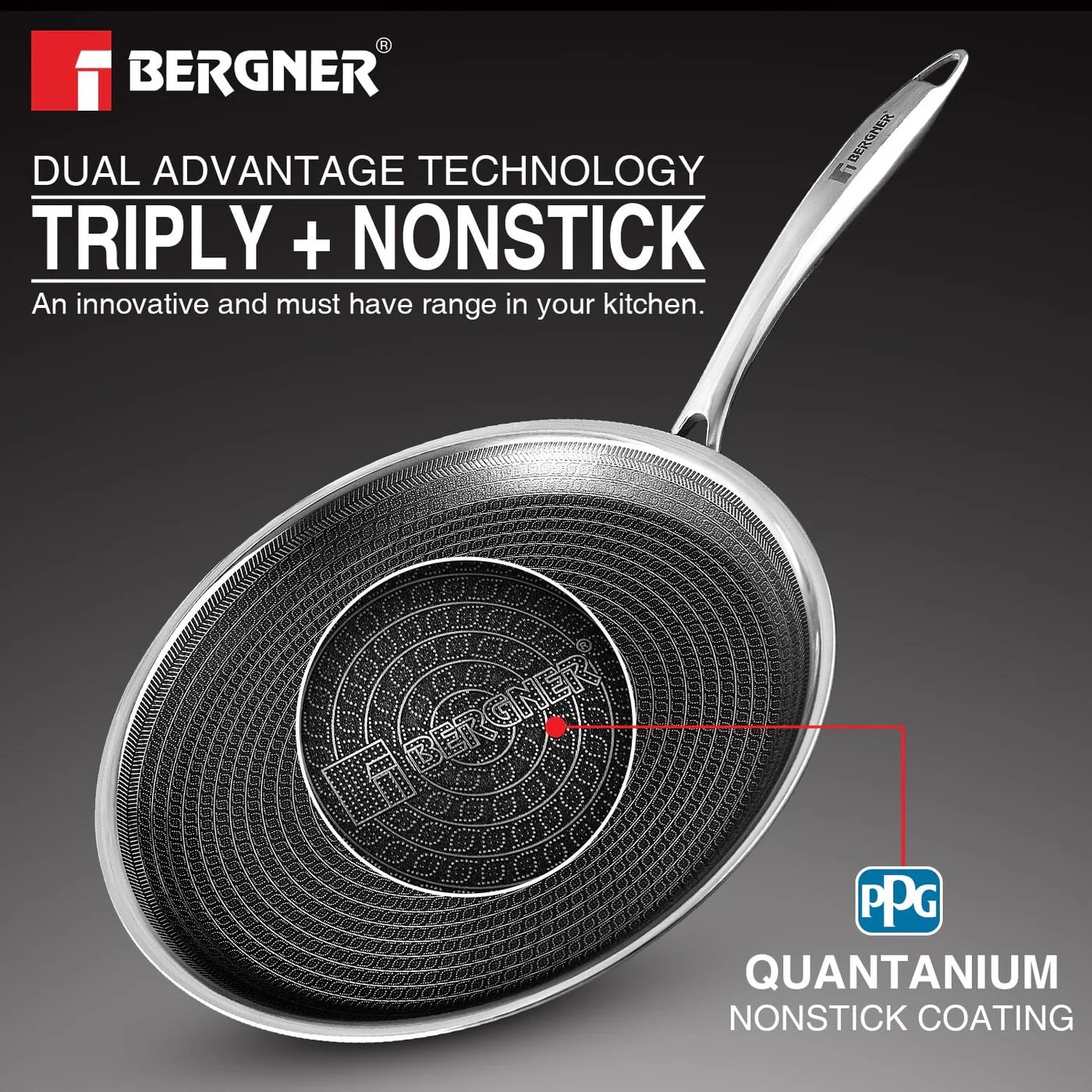 Bergner TriPly Hitech Giro 30cm Tawa - Image 4
