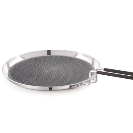Bright 28 CM Tri-Ply Dosa Tawa with Honeycomb Non-Stick Coating