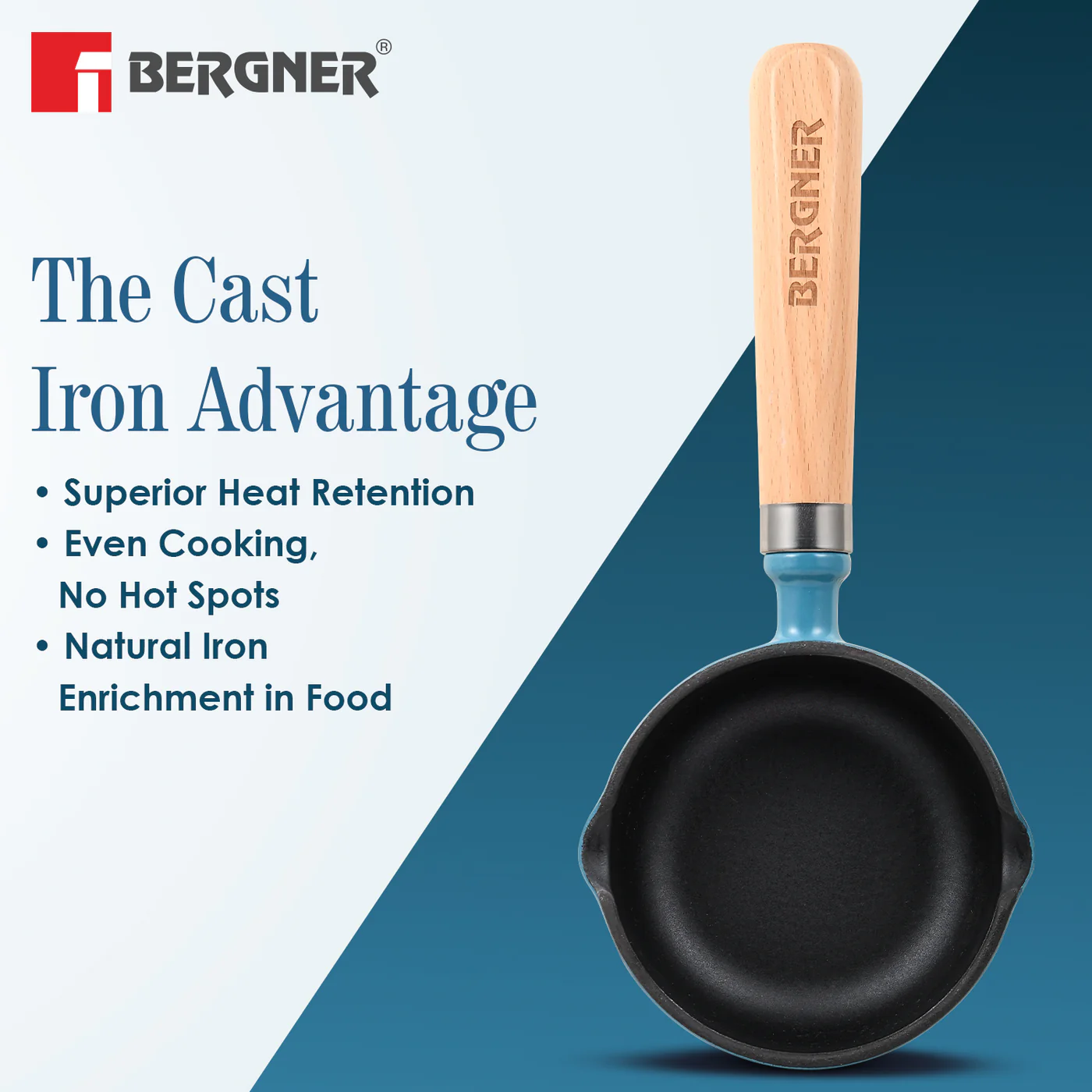 Excalibur Light Cast Iron 12cm / 200ml Tadkapan - Induction Bottom, Blue - Image 6