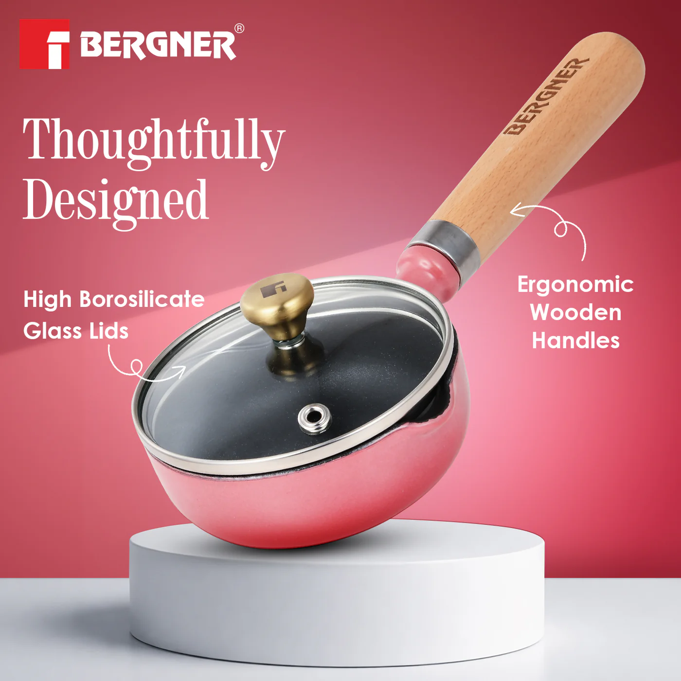 Excalibur Light Cast Iron 12cm / 200ml Tadkapan - Induction Bottom, Pink - Image 4