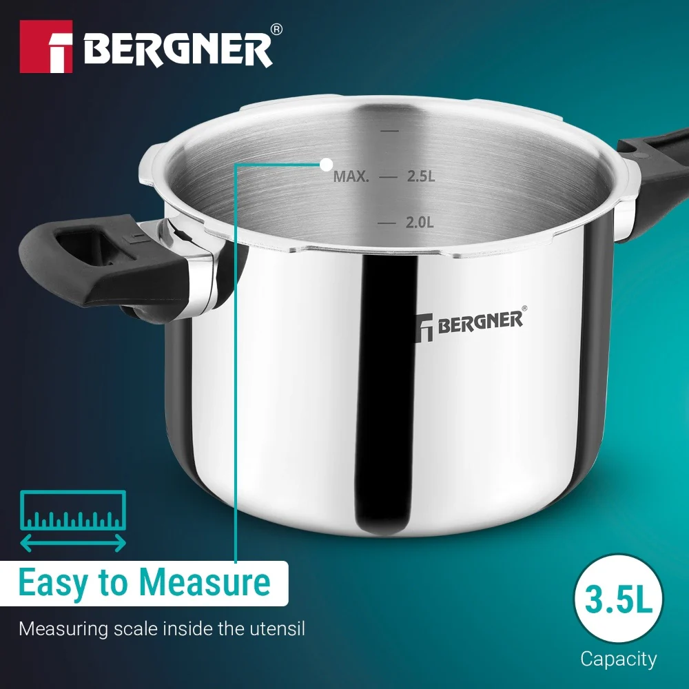Argent Classic Triply Outer Lid Pressure Cooker 3.5L - Induction Bottom - Image 9