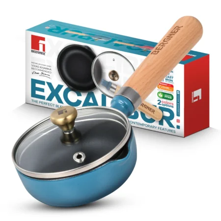 Excalibur Light Cast Iron 12cm / 200ml Tadkapan - Induction Bottom, Blue